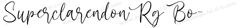 Superclarendon Rg Bo字体转换